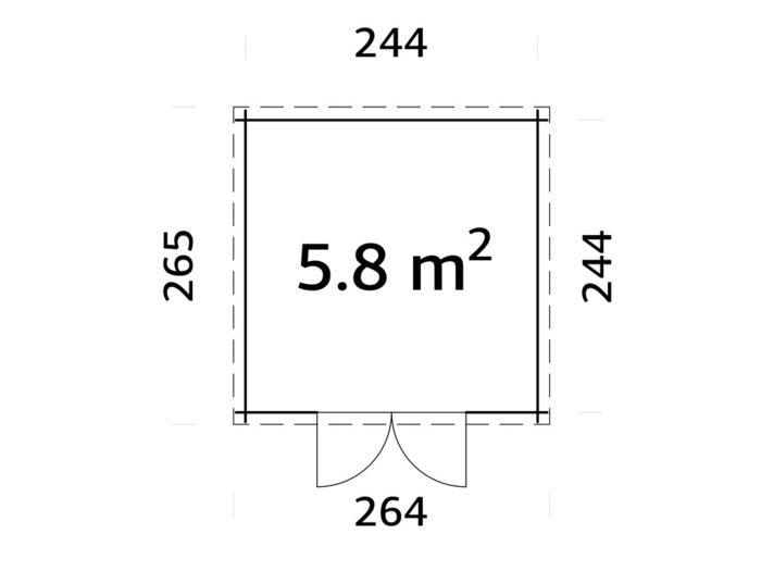 Palmako redskapsbod Iris 3 260 x 260 cm